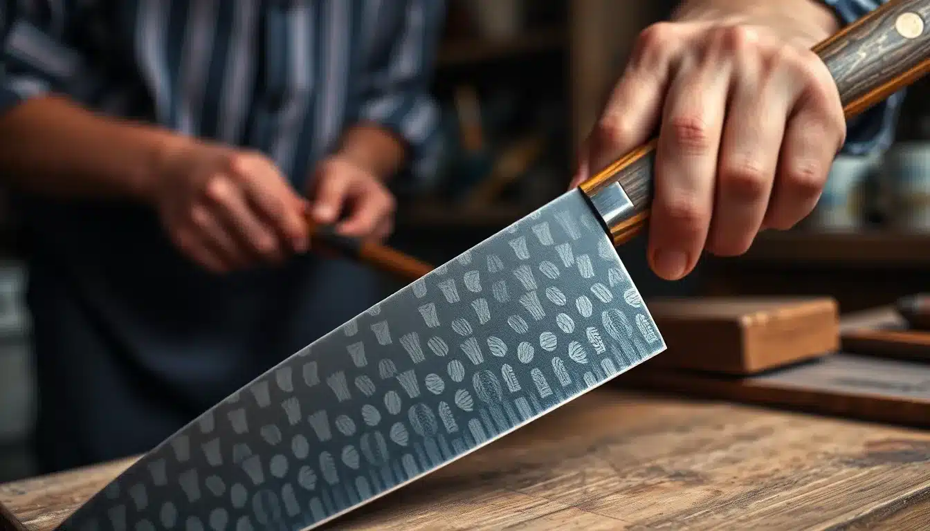 Handmade Japanese Kitchen Knives - Japanese Craftsmanship Detail