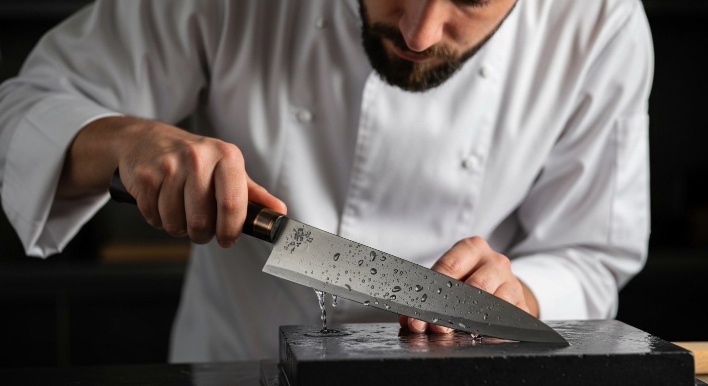 Maintaining Japanese Chef Knives Direct with Whetstone Sharpening