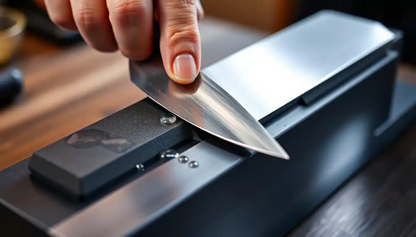 Maintaining Japanese Chefs Knives Set with Whetstone