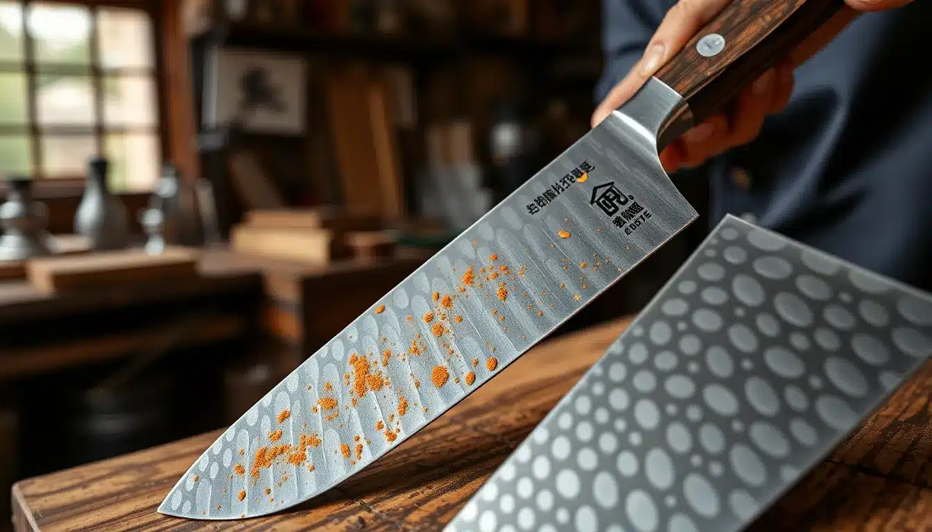 Japanese Cleaver Knives - Japanese Craftsmanship Detail