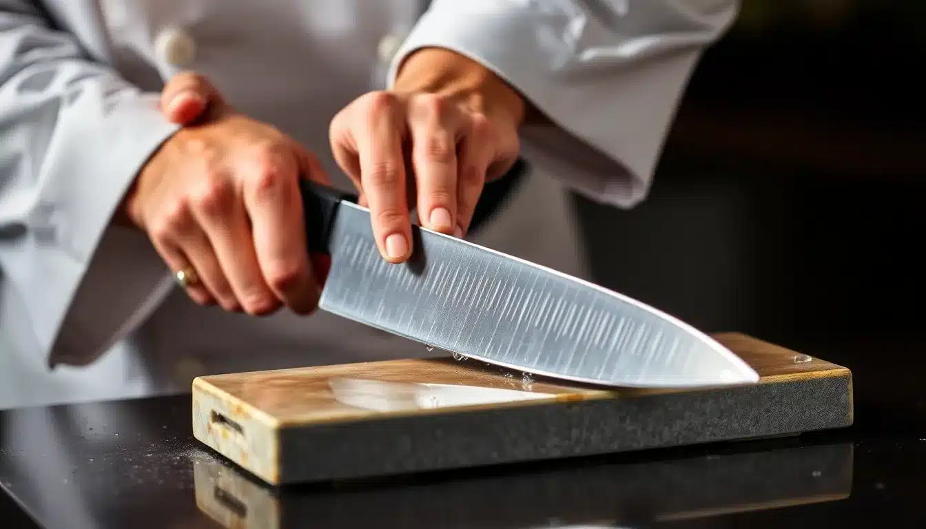 Sharpening Japanese Culinary Knives on a Whetstone