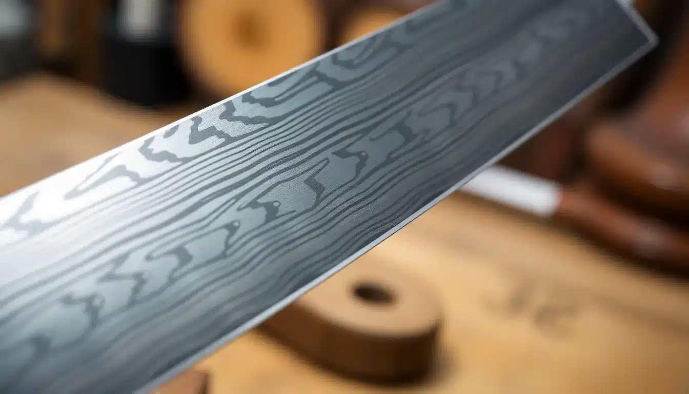 Damascus Carbon Steel Japanese Cutlery Knife Blade