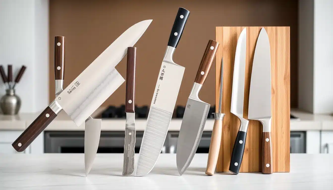 Specialized Types of Japanese Knives in a Modern Kitchen