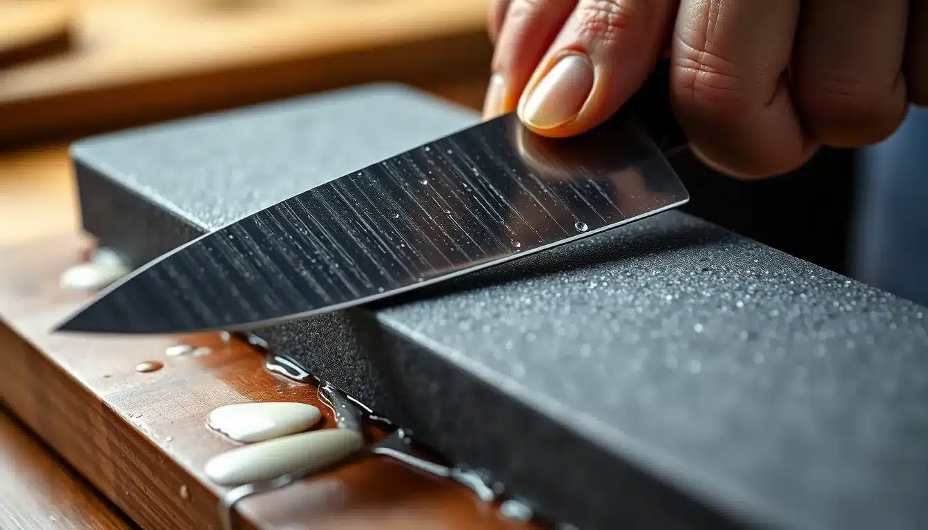 Sharpening Japanese Traditional Knives with Whetstone