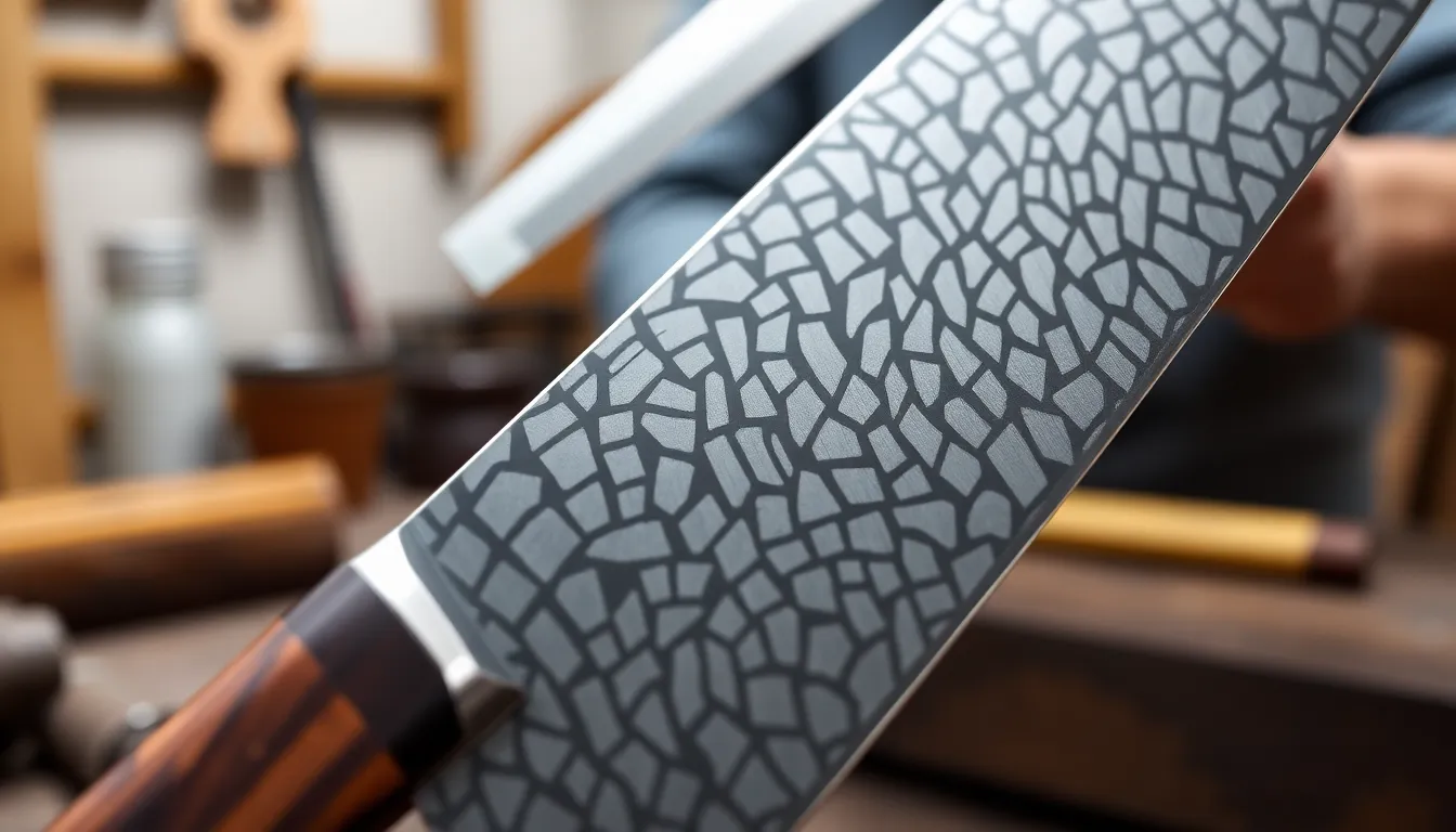Damascus Japanese Chef Knives - Japanese Craftsmanship Detail
