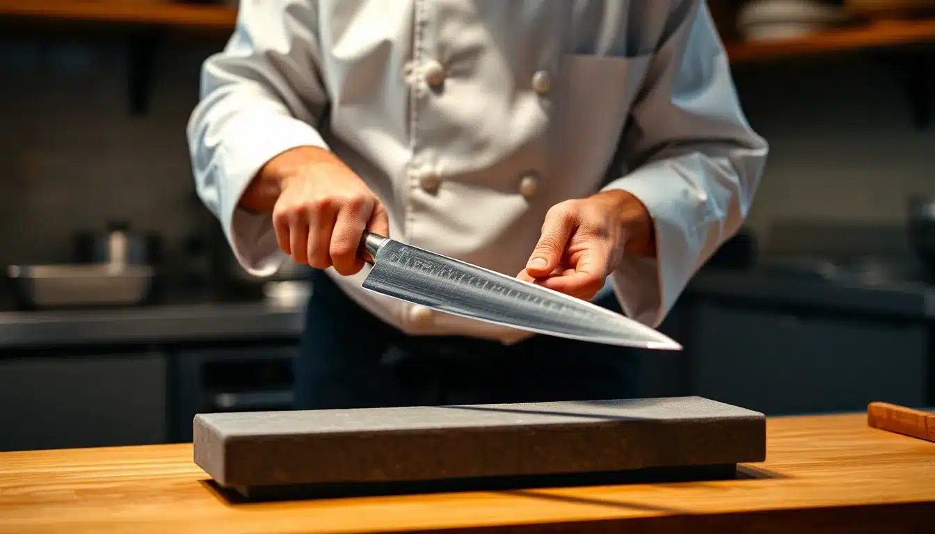Expert techniques for sharpening Japanese kitchen knives.