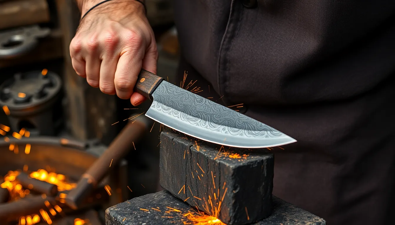 Forging Japanese Knives Damascus Steel