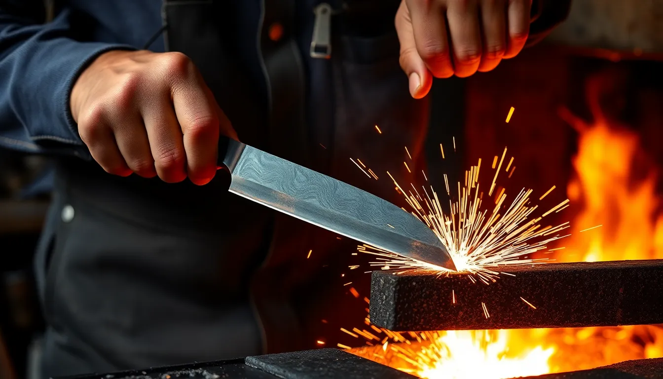 Crafting Authentic Damascus Steel Japanese Knives