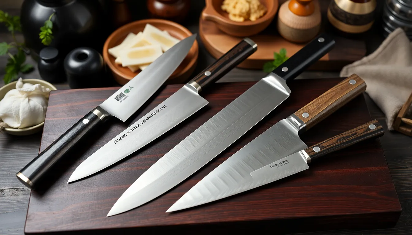 Diverse Japanese Knives Styles Collection