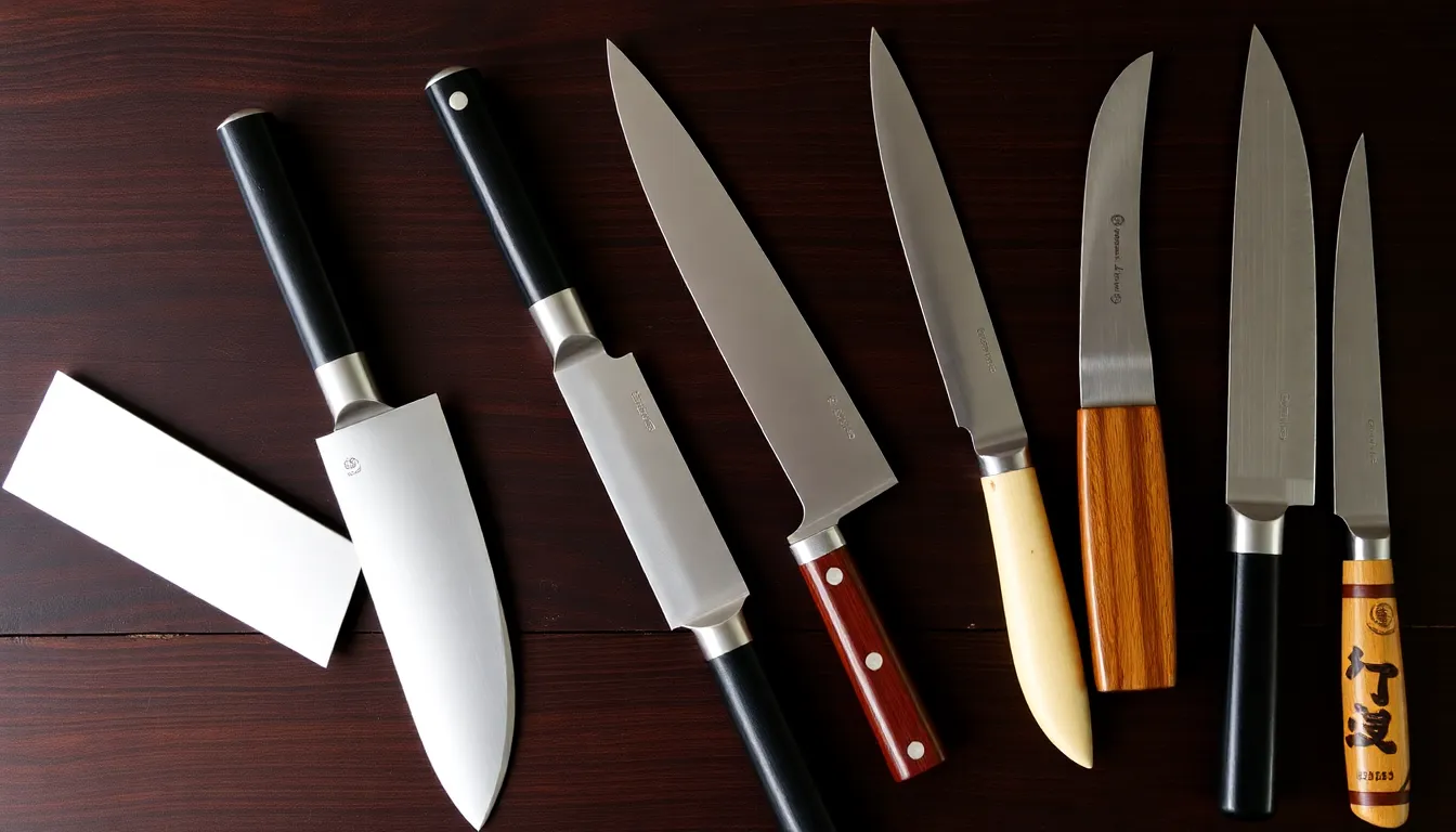 Types of Japanese Vegetable Knives Collection