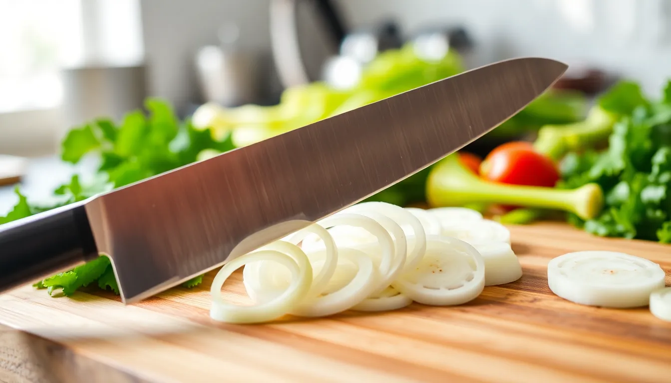 Nakiri Japanese Vegetable Knife Cutting Radish