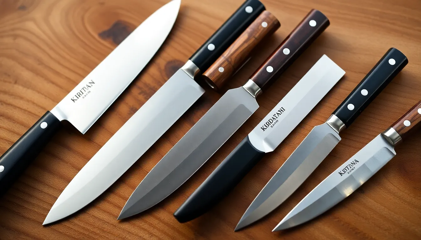 Diverse Types of Japanese Wood Carving Knives Display