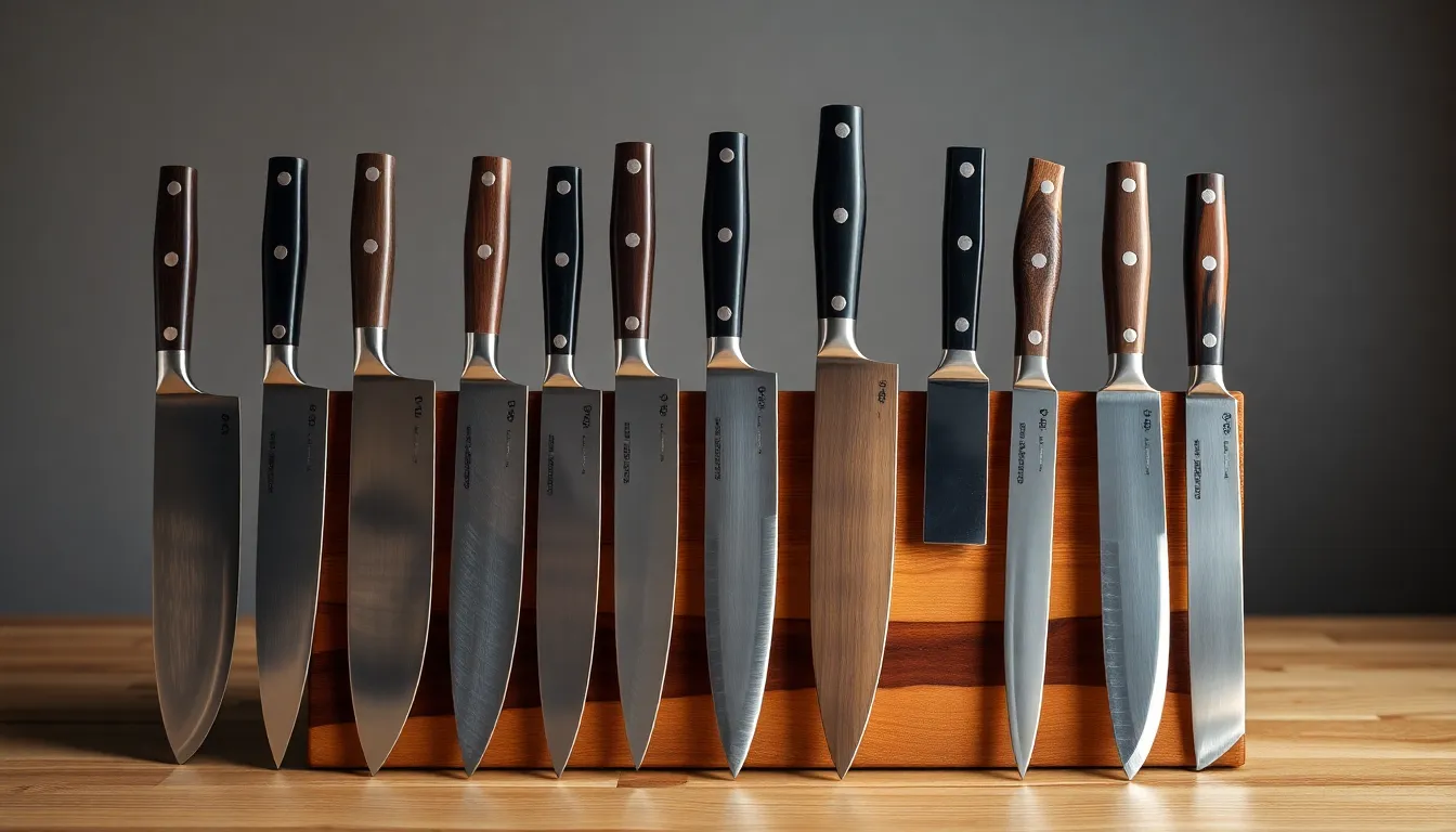 Top Japanese Chef Knives Brands Display