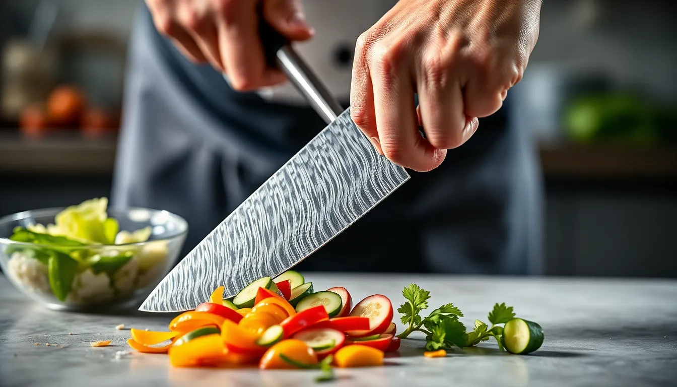 Detailed Patterns of Japanese Damascus Kitchen Knives
