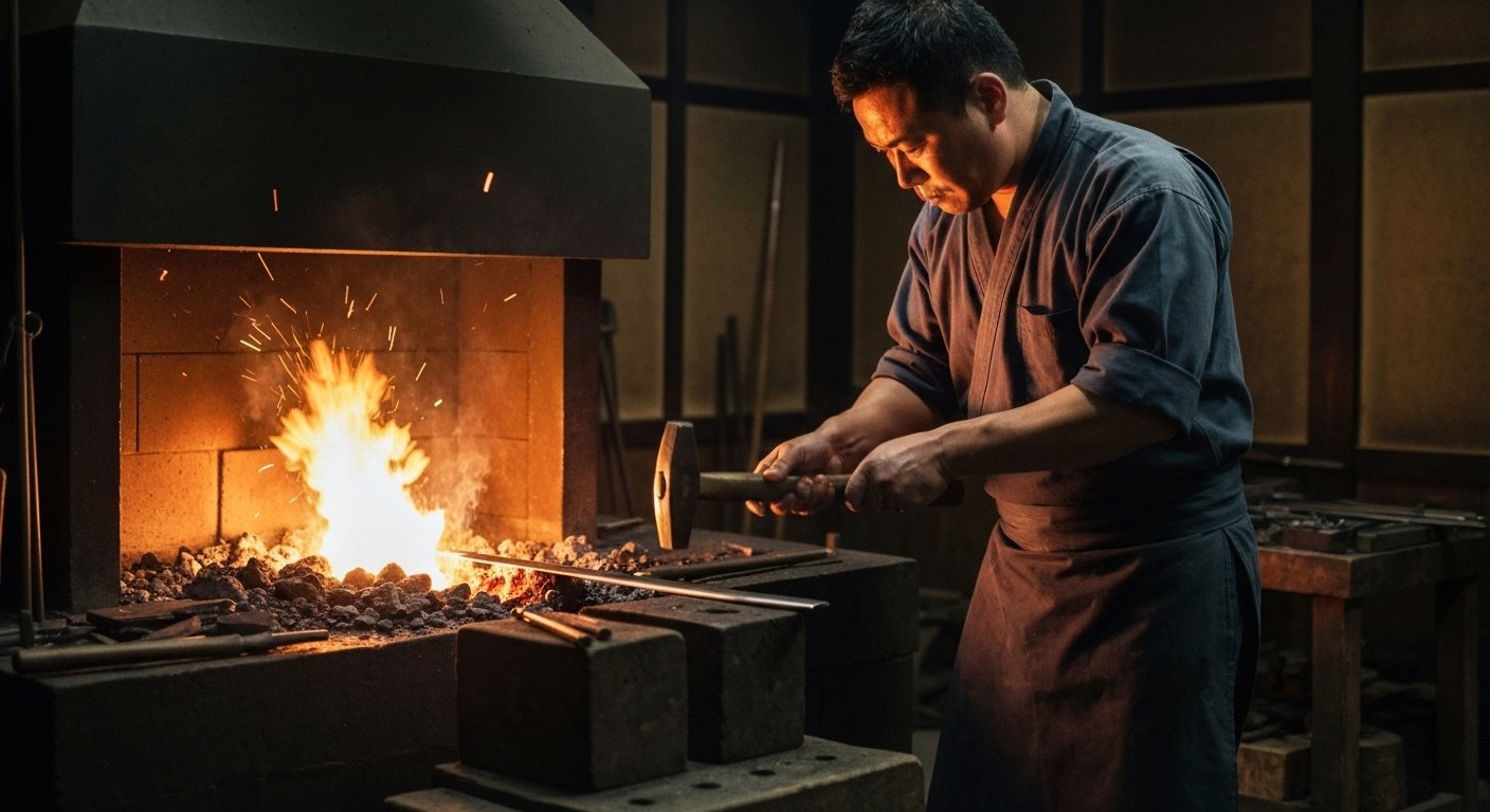 Traditional Japanese Katana Knives Forging