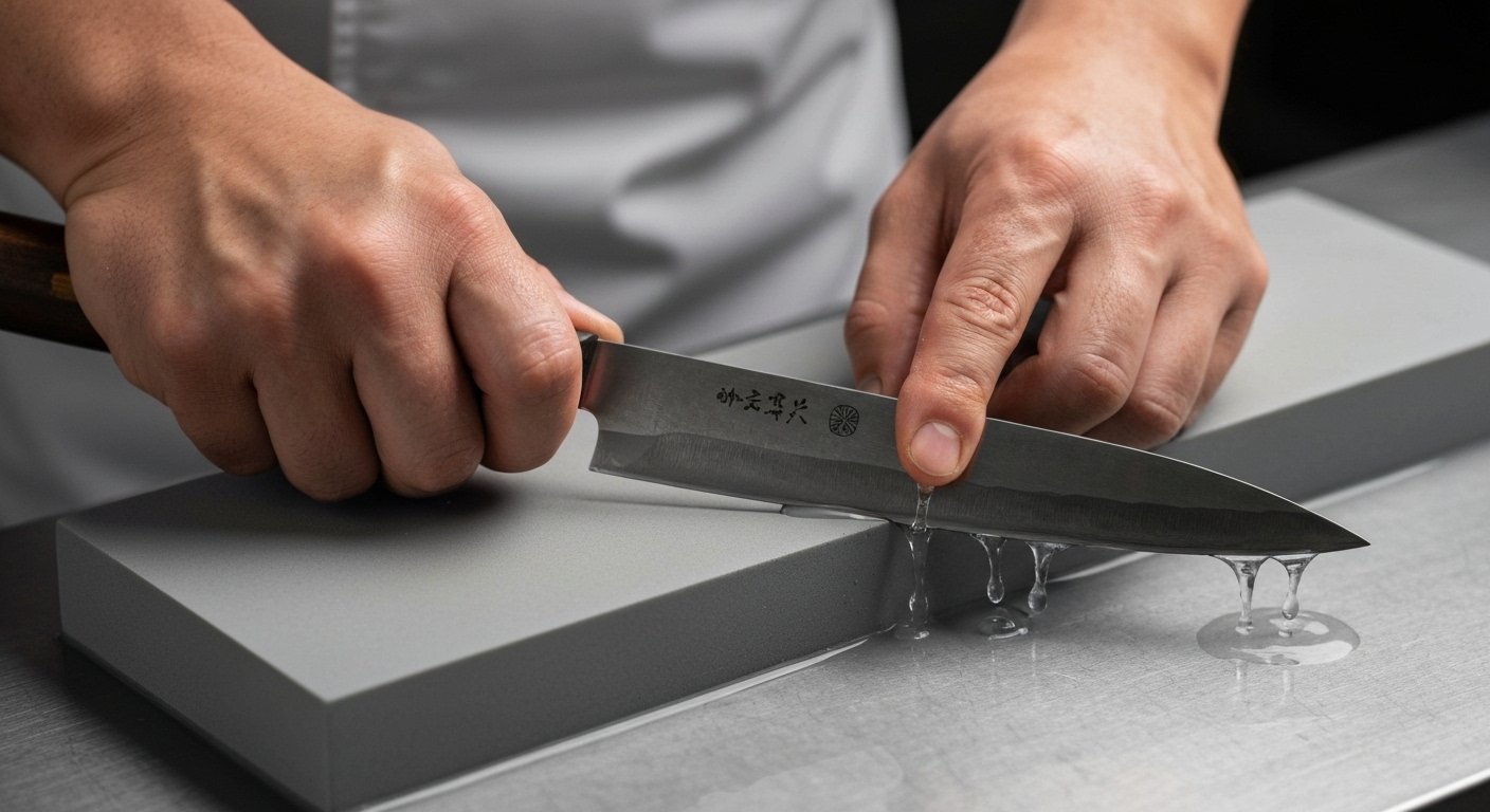 Optimal Sharpening Angle for Japanese Knives on Whetstone