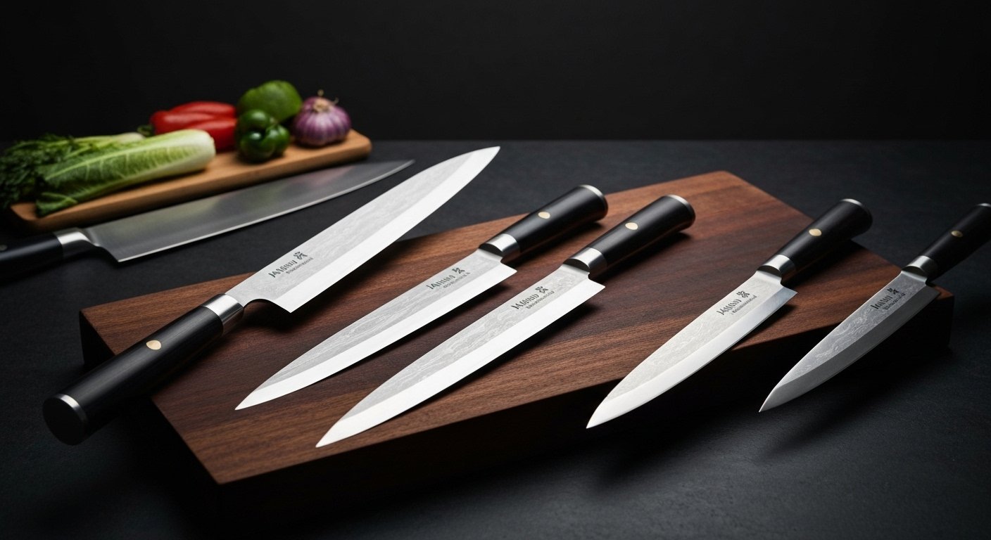 Authentic Nakamura Knife Types Display