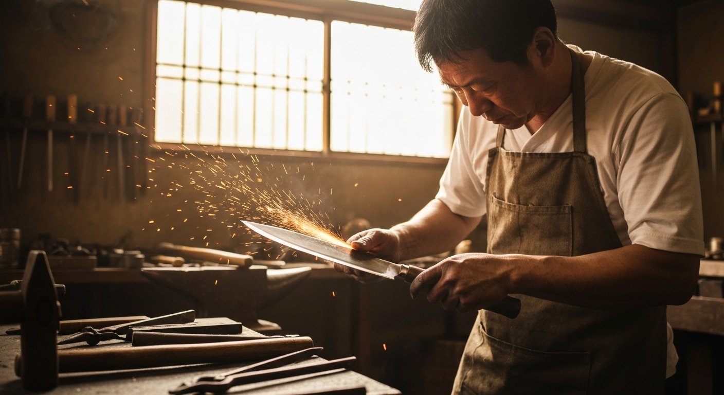 Hand-Forged Nakamura Knife Craftsmanship