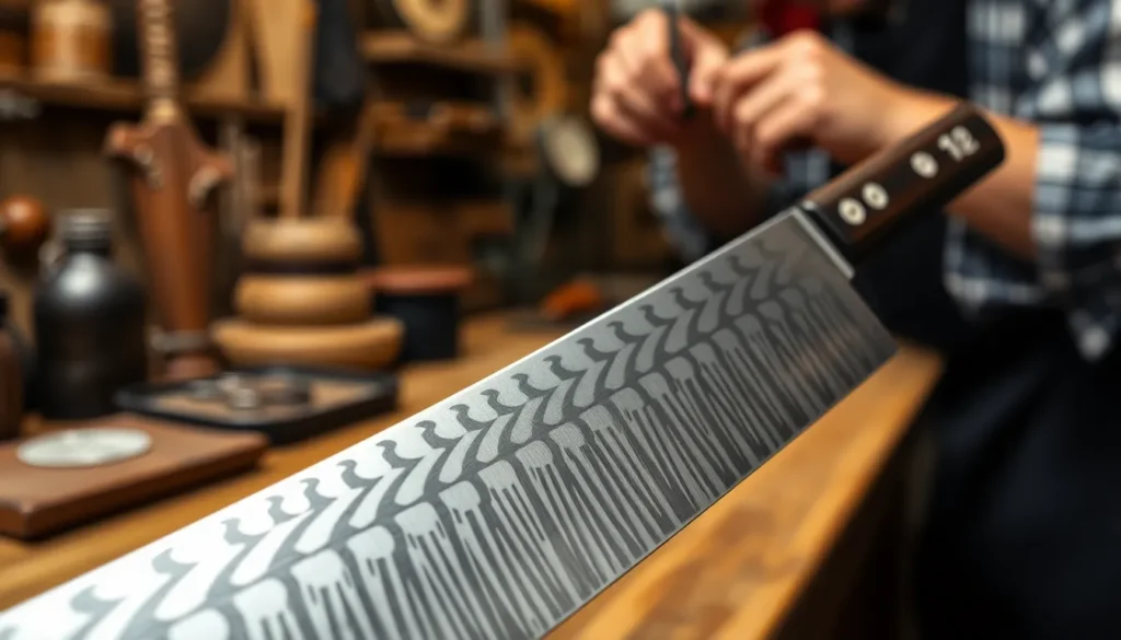 Japanese Nakiri Knife - Japanese Craftsmanship Detail
