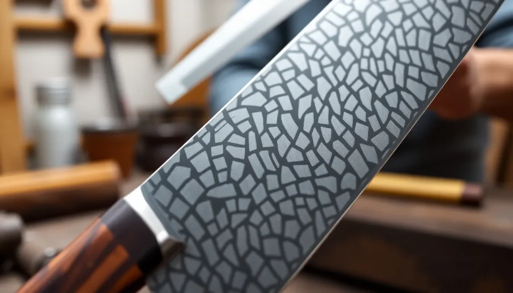Damascus Japanese Chef Knives - Japanese Craftsmanship Detail