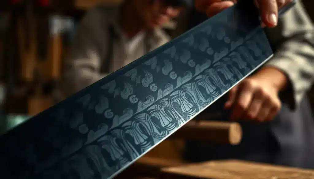 Carbon Steel Japanese Knife - Japanese Craftsmanship Detail